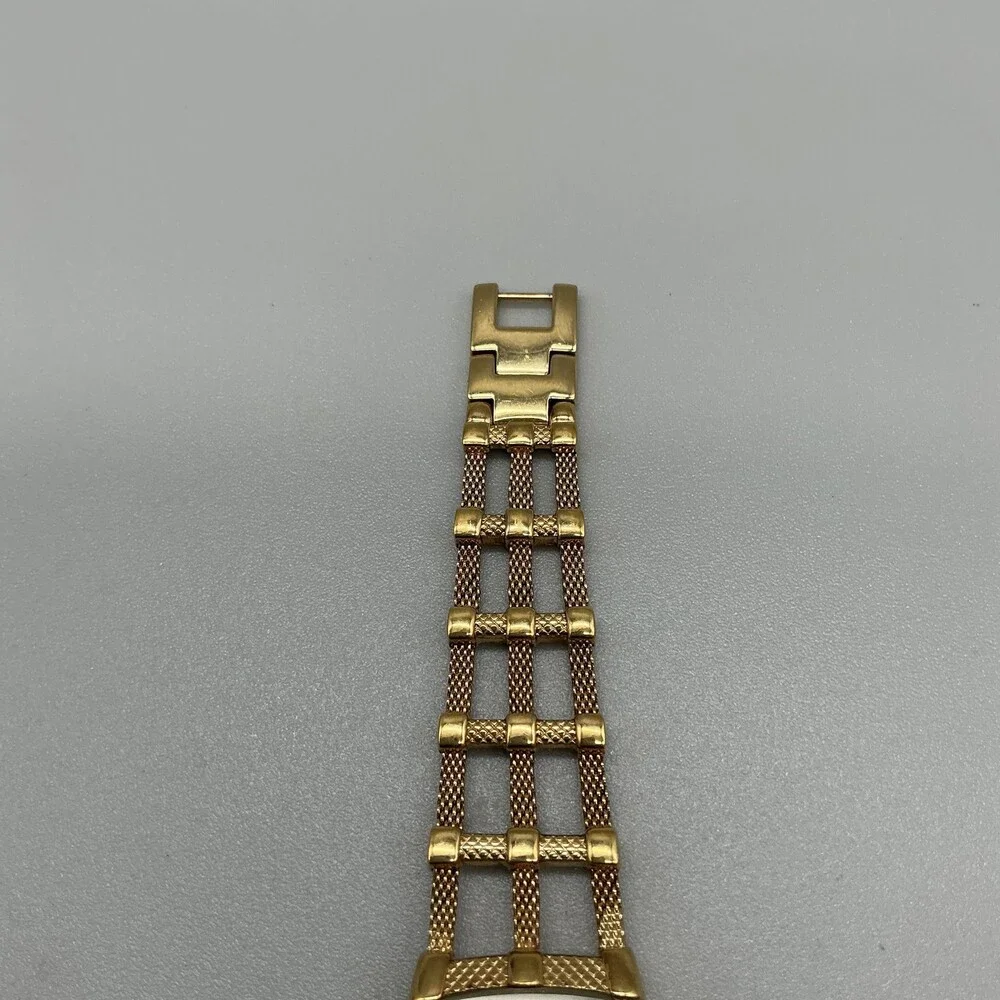 Anne Klein Diamond Womens Watch 21mm Champagne Dial Gold Tone New Battery 6.75